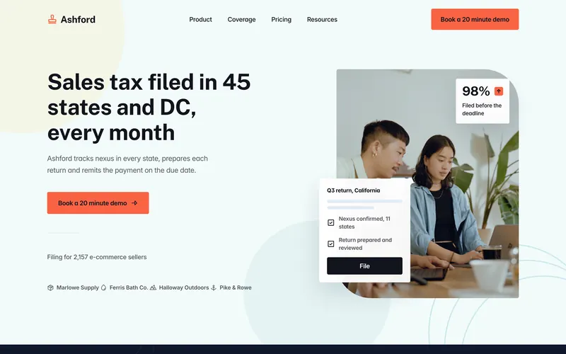 Ashford, sales tax template