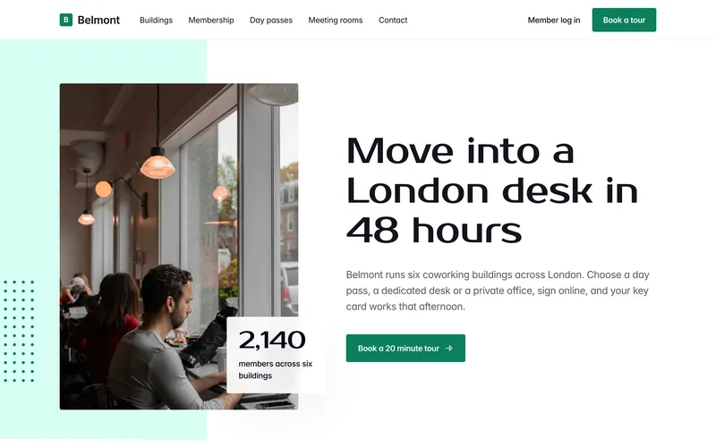 Belmont, coworking template
