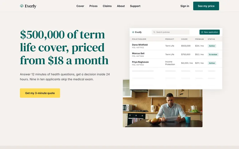 Everly, life insurance template