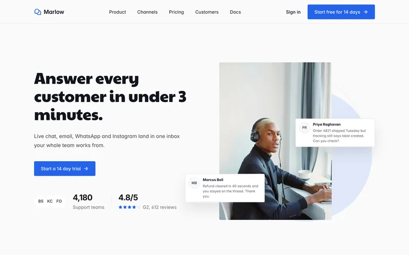 Marlow, shared inbox template