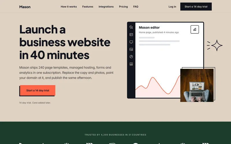 Mason, site builder template