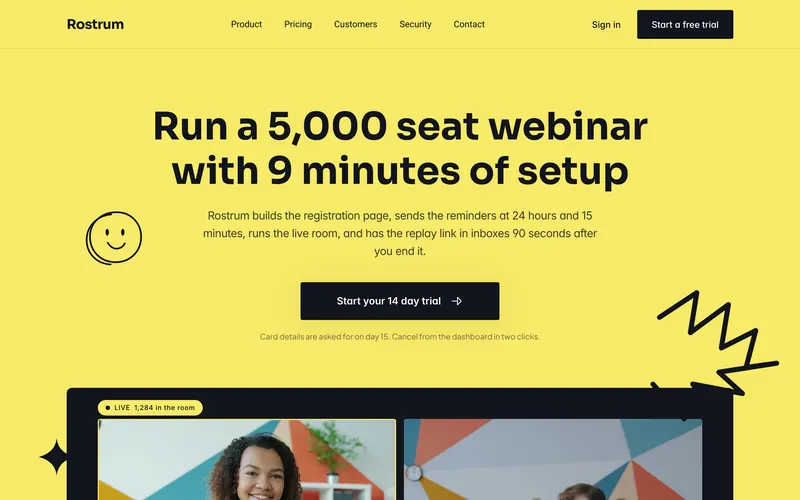 Rostrum, webinar template