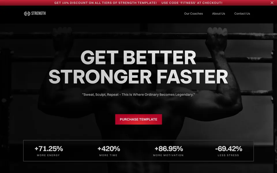 Strength fitness template